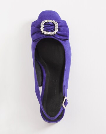 Joanna Hope Diamante Trim Slingback Shoe Wide Fit (E)