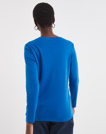 Cobalt Blue Crew Neck Long Sleeve T-Shirt