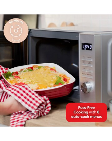 Russell Hobbs 23 Litre Silver Flatbed Digital Microwave