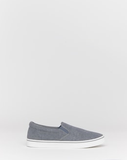 Basic Slip on Pump Wide Fit - Denim
