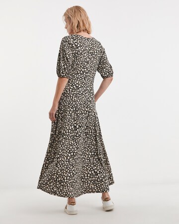 Bubble Sleeve Soft Touch Jersey Dress