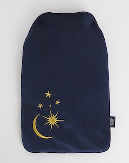 Chelsea Peers Velour Embroidered Celestial Hot Water Bottle Navy