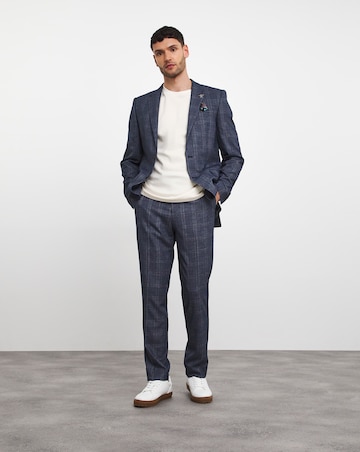 Seb Blue Check Suit Jacket