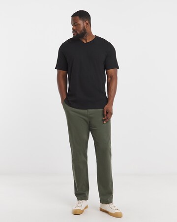 Pure Cotton V-Neck T-Shirt Long