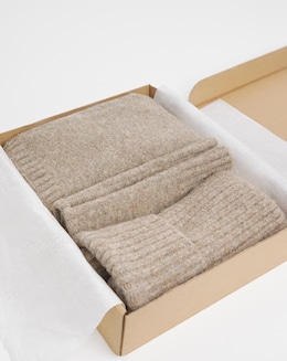Anthology Wool Mix Scarf, Hat &amp; Handwarmer Gift Set Box