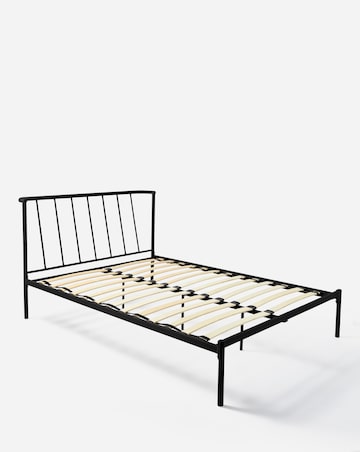 Cole Curved Metal Bed with 3 Layer Memory Foam Hybrid Mattress