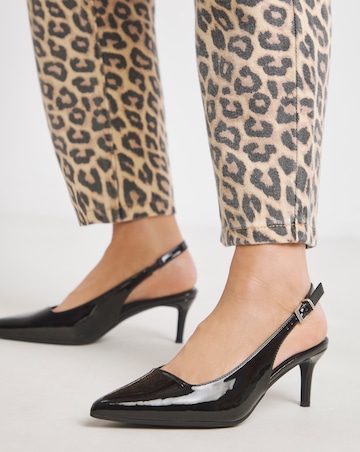 Simply Be Aspen Pointed Toe Slingback Shoes - Extra Wide Fit (EEE)
