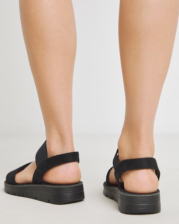 Simply Be Vanya Stretchy Strap Sandals - Wide Fit (E)