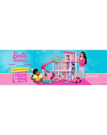Barbie Dreamhouse Playset with 75+ Accessories & 3-Story Slide