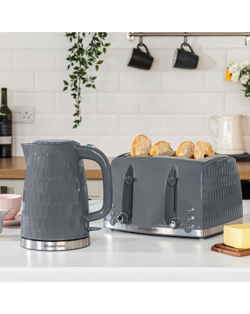 Russell Hobbs 26053 Textured Honeycomb Grey Kettle