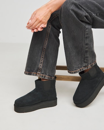 Edith Flatform Warm Lined Chelsea Snug Boots - Extra Wide Fit (EEE)