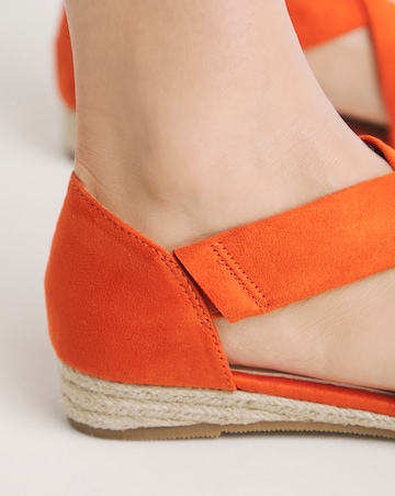 Sonya Soft Strap Espadrille Sandals - Extra Wide Fit (EEE)