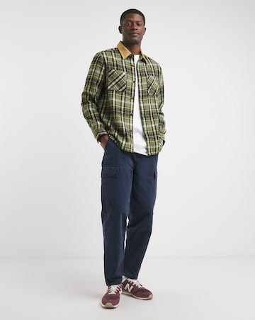 Cord Collar Check Overshirt