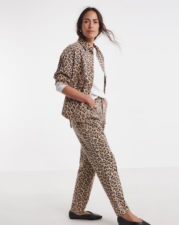 Pure Cotton Leopard Denim Jacket