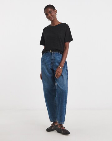 Pure Cotton Crew Neck Broderie Short Sleeve T-Shirt