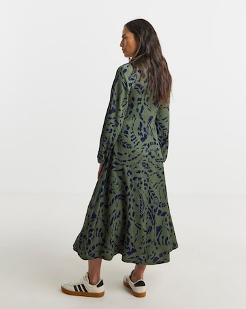 Textured Jersey Tie Detail Maxi Dress
