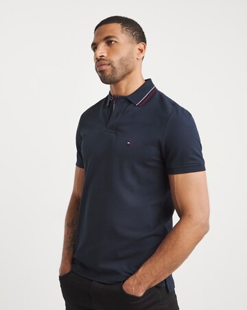 Tommy Hilfiger Short Sleeve Placket Polo - Navy