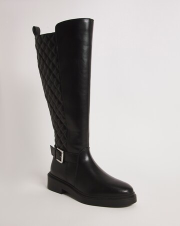 Quilted High Leg Boot EEE Fit Standard Calf