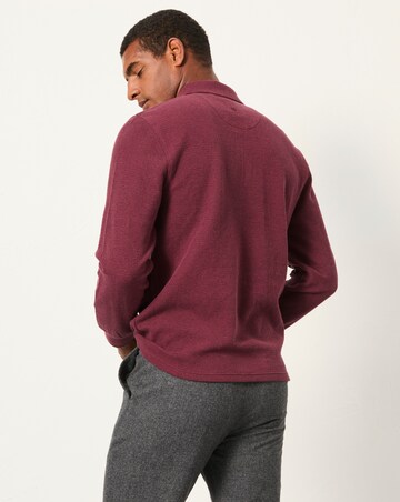 FatFace Shawford Long Sleeve Polo (Regular & Tall) - Burgundy