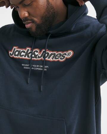 Jack & Jones Vesterbro Logo Hoodie - Navy