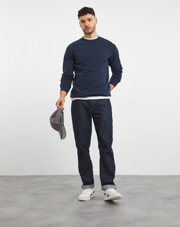Navy Crew Neck Sweat Long