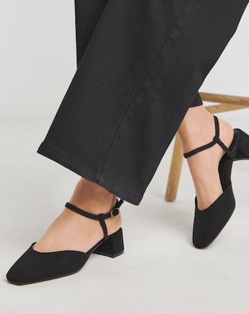 Jennifer Two Part Heeled Shoes - Wide Fit (E)