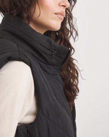 Black Padded Puffer Gilet