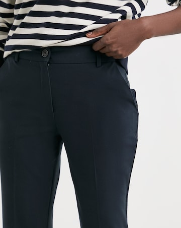 Navy Tailored Bootcut Trousers with stretch