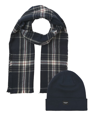 Jack & Jones Beanie & Scarf Giftbox - Navy