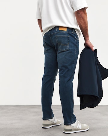 Jack & Jones Slim Tapered Fit Glenn Jeans in Mid Wash