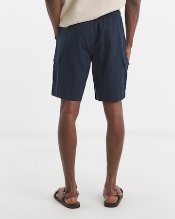 Linen Blend Elasticated Cargo Short