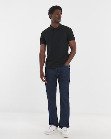 Pure Cotton Pique Polo- Black