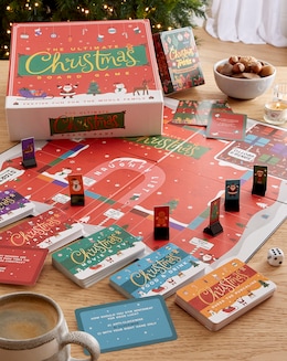 Christmas Trivia Card and Board Game Set