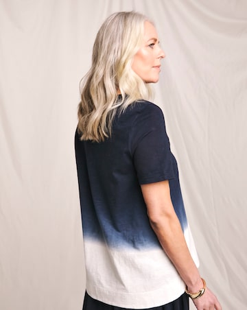 Julipa Pintuck Pure Cotton Ombre T-Shirt