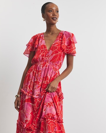 Joanna Hope Tiered Ruffle Maxi Dress