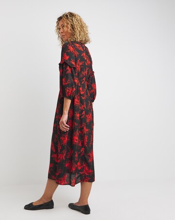 Printed Midi Tea Dress