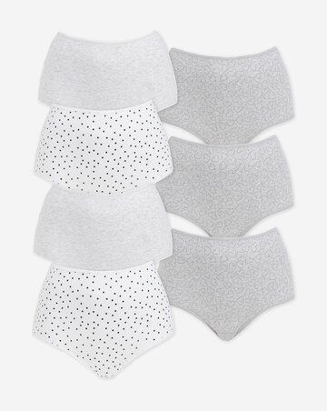 Pretty Secrets (7 Pack) Cotton Full Fit Brief Knickers Heart Print