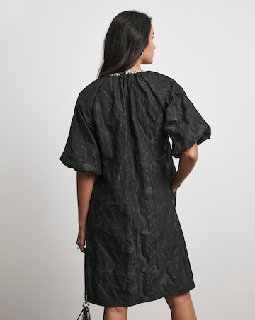 Joanna Hope Jacquard Shift Dress With Diamante Trim