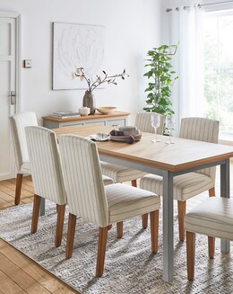 Julipa Ashford Extending Dining Table with 6 Everly Chairs