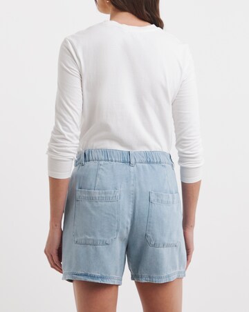 Blue Lyocell Shorts
