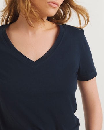 Pure Cotton 2 Pack V Neck T-Shirts