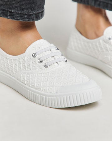 Birney Lace Up Plimsole Trainers - Standard Fit (D)