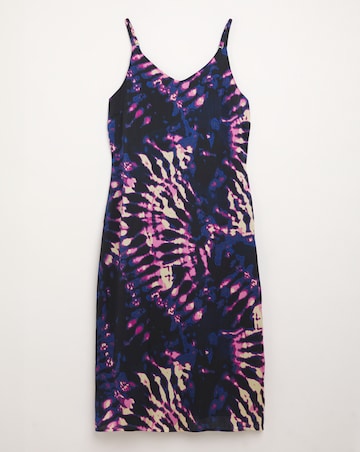 2 in 1 Printed Slip Dress With Jumper