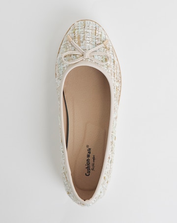 Cushion Walk Natural Boucle Ballerina- Extra Wide Fit (EEE)