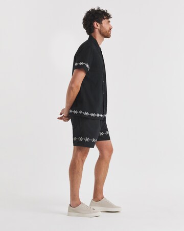 Folio Embroidered Linen Mix Shirt