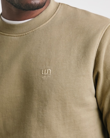 Union Garment Dyed Relaxed Fit Crew Neck Sweat- Tan