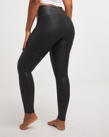 Spanx Medium Control Faux Leather Leggings Black