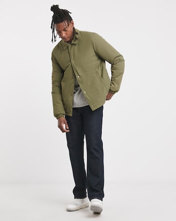 Khaki Shower Resistant Lightweight Padded Jacket