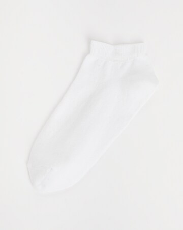 Pretty Secrets (5 Pair Pack) Super Value Trainer Liner Socks (Wide Fit) White