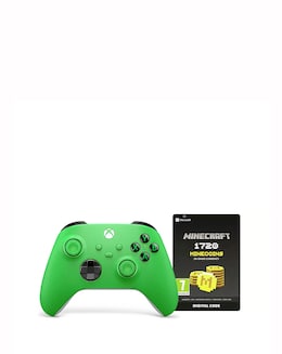 Xbox Green Wireless Controller &amp; Minecoins 1720 Bundle